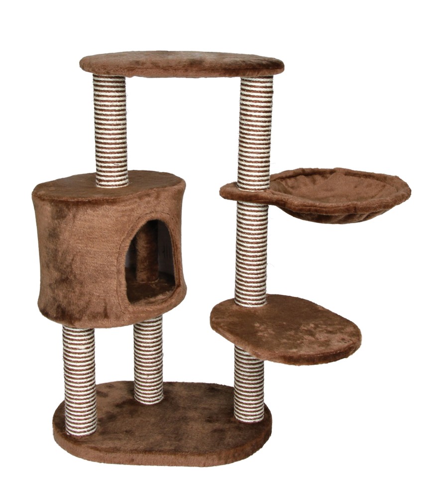 Moriles Gray Cat Tower with Scratching Posts, Condo, Hammock, Padded Platform