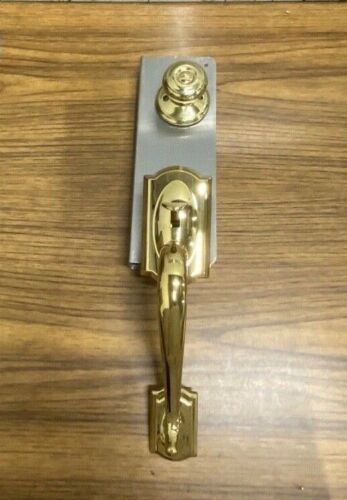 Schlage Camelot Entry Door Handle with Georgian Door Knob FE285 CAM GEO