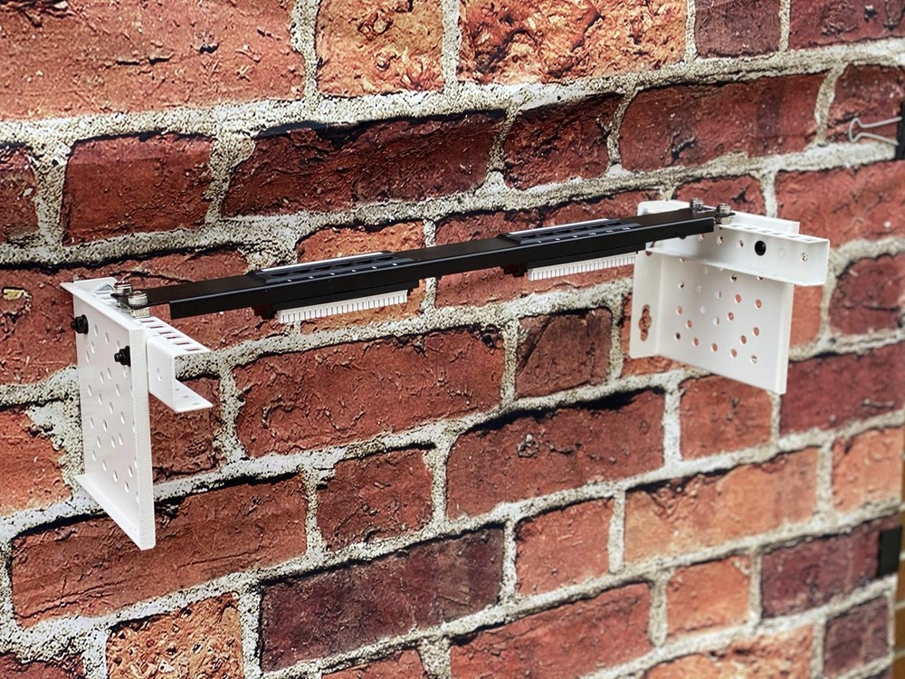 19 Inch Vertical Ends Wall Mount Rack Server Rack With Hardware Black 4U