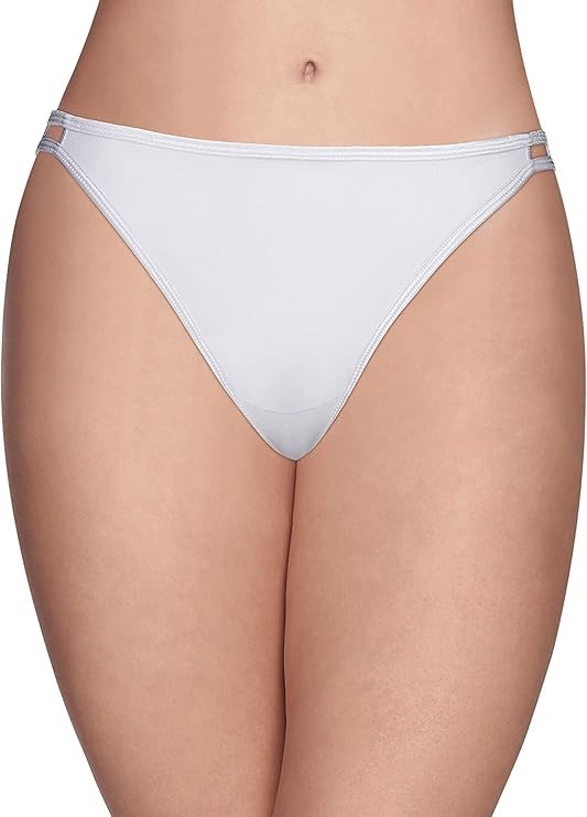 4 prs VANITY FAIR String Bikini ILLUMINATION 18108 Panty WHITE Size- 5~6~7~8