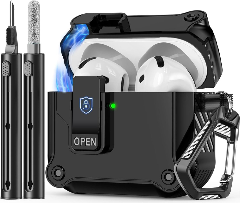 Compatible with Airpods 4Th Generation Case,With Cleaner Kit,Automatic Snap S...