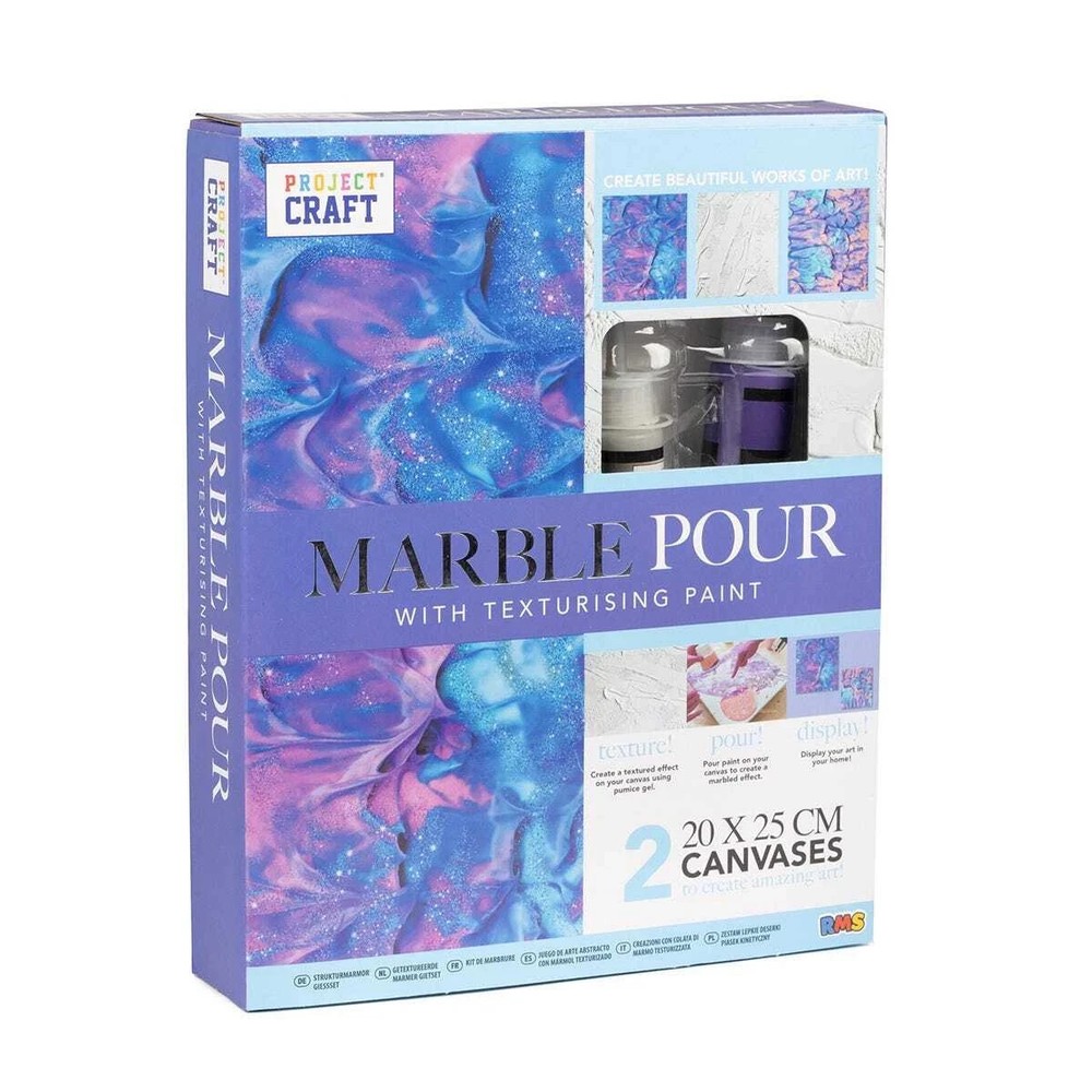 Project Craft Marble Pour Kit with Texturising Paint