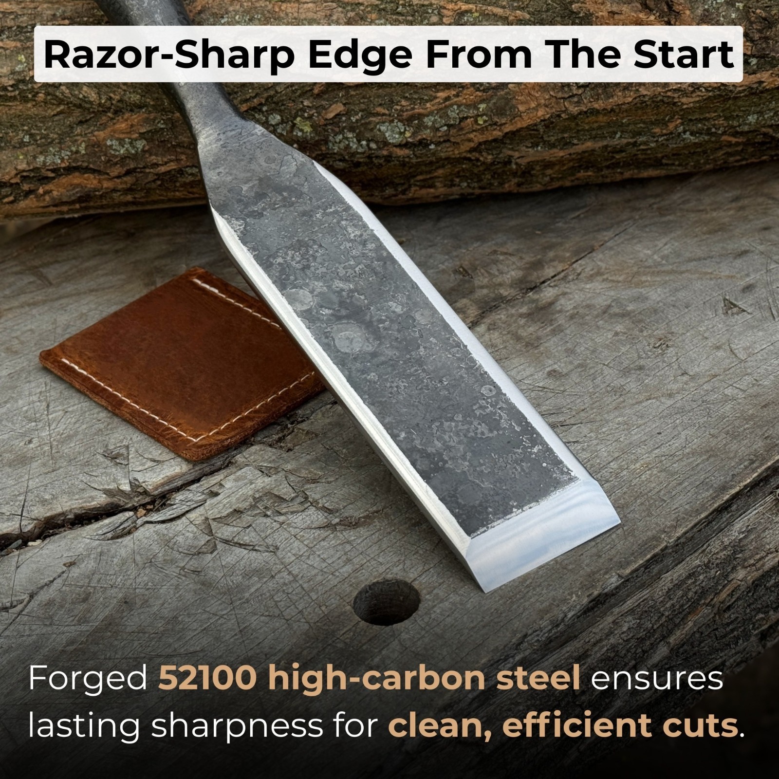 0.8''- 4'' Sizes Forged Timber Slick Chisel 52100 Carbon Steel Paring Wood Tool