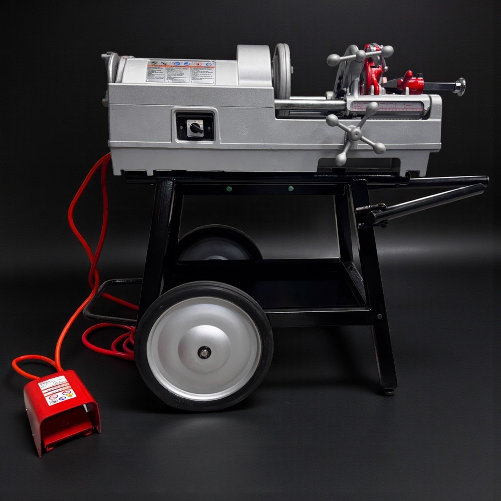 RIDGID 535 PIPE THREADING MACHINE WITH STAND, REFURBISHED BY EASTEX TOOL