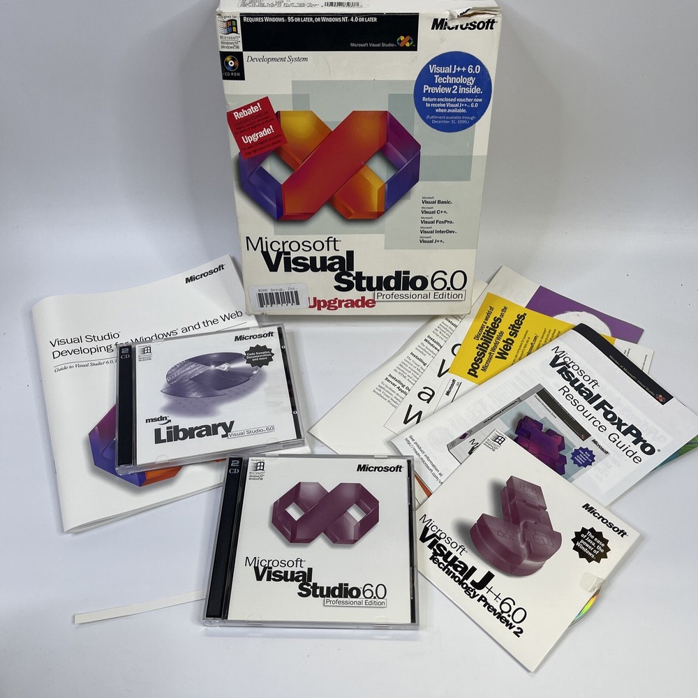 Microsoft Visual Studio 6.0 Professional Edition Upgrade W/key