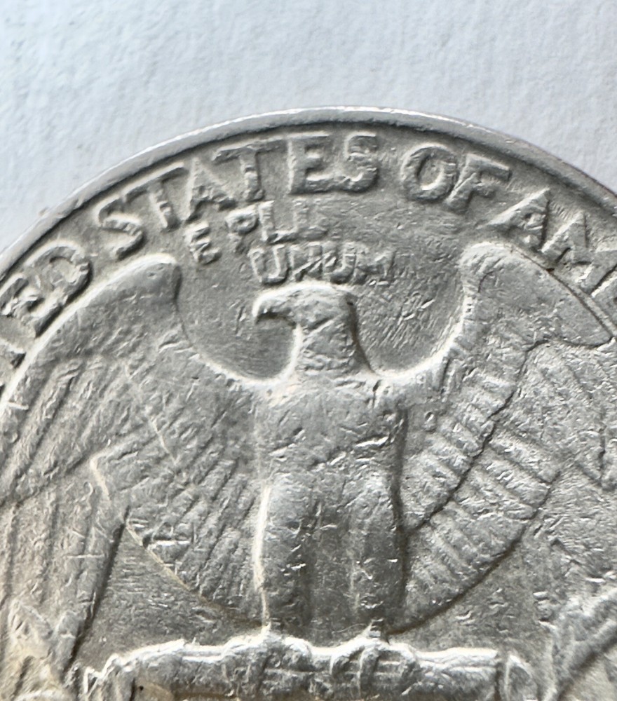 Error 1982 Washington Quarter Prominent Missing Letters “Pluribus”