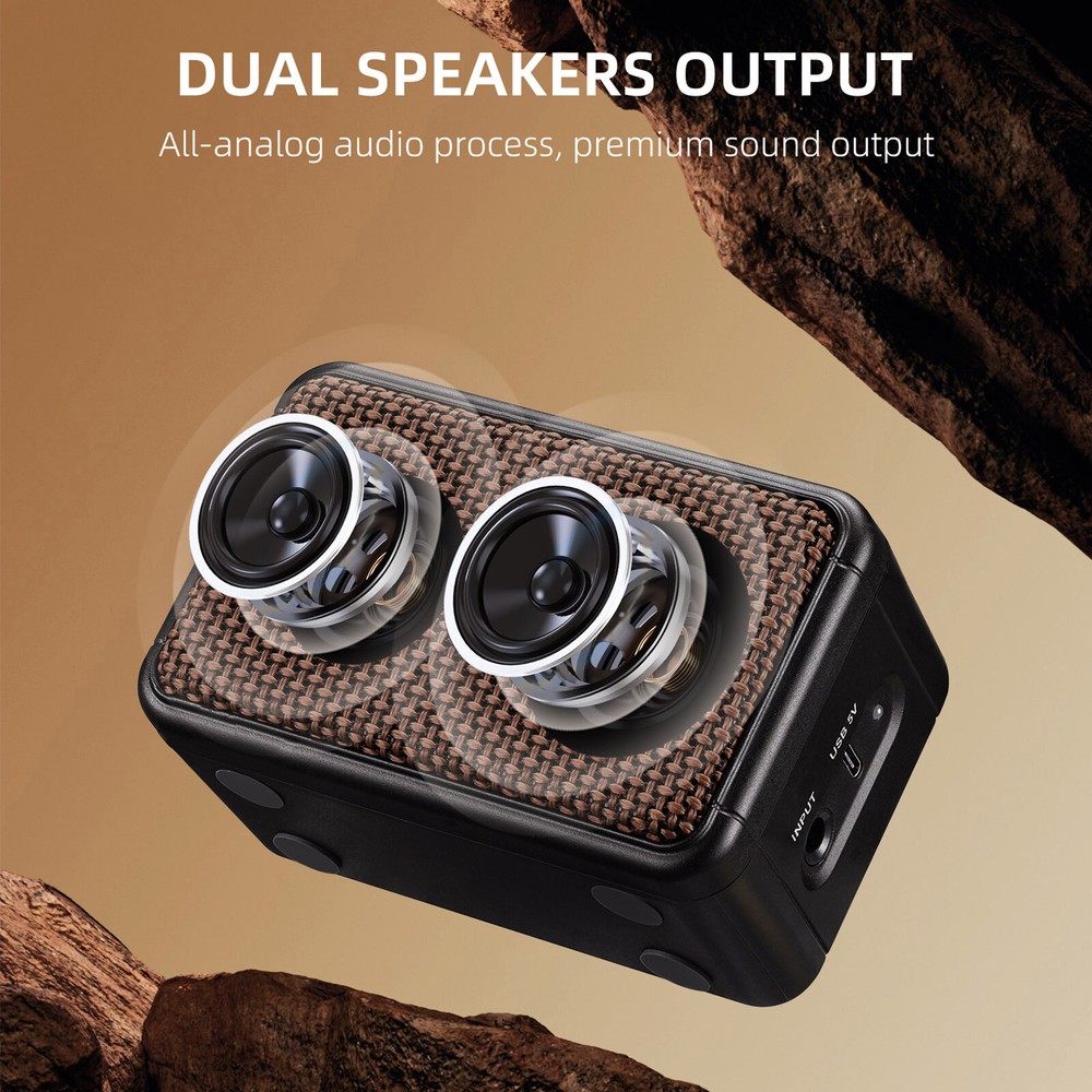 Electric Guitar Amplifier Dual Speaker BT Rechargeable Guitar Amp Multi Effects