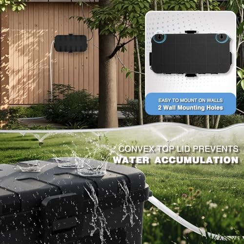 [] Outdoor Electrical Box Waterproof, Medium Weatherproof 2 Pack Black