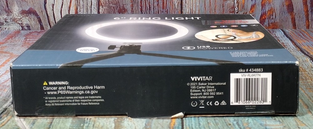 Vivitar 6" Ring Light - Vlog Podcast Essentials - NEW