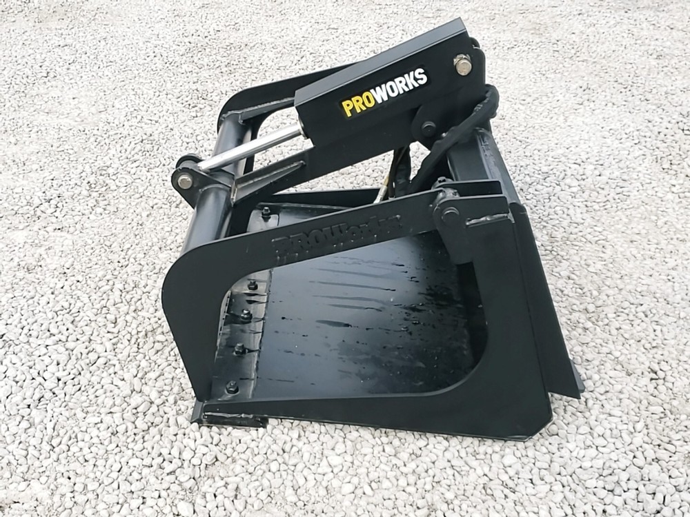 48" Solid Bottom Bucket Grapple Attachment Fits Mini Skid Steer Bobcat MT