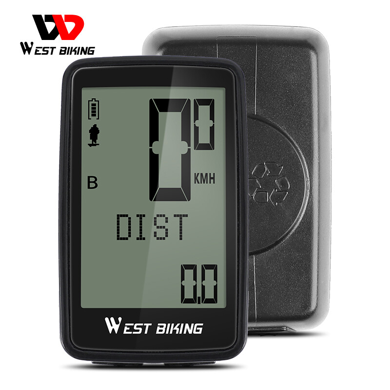 WEST BIKING USB Rechargeable 5 Languages Wireless Waterproof Bicycle Computer