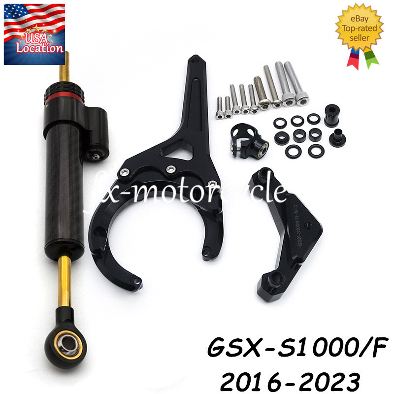 For Suzuki GSX-S1000 GSXS1000F 2016-2024 Carbon Steering Damper Bracket Mounting