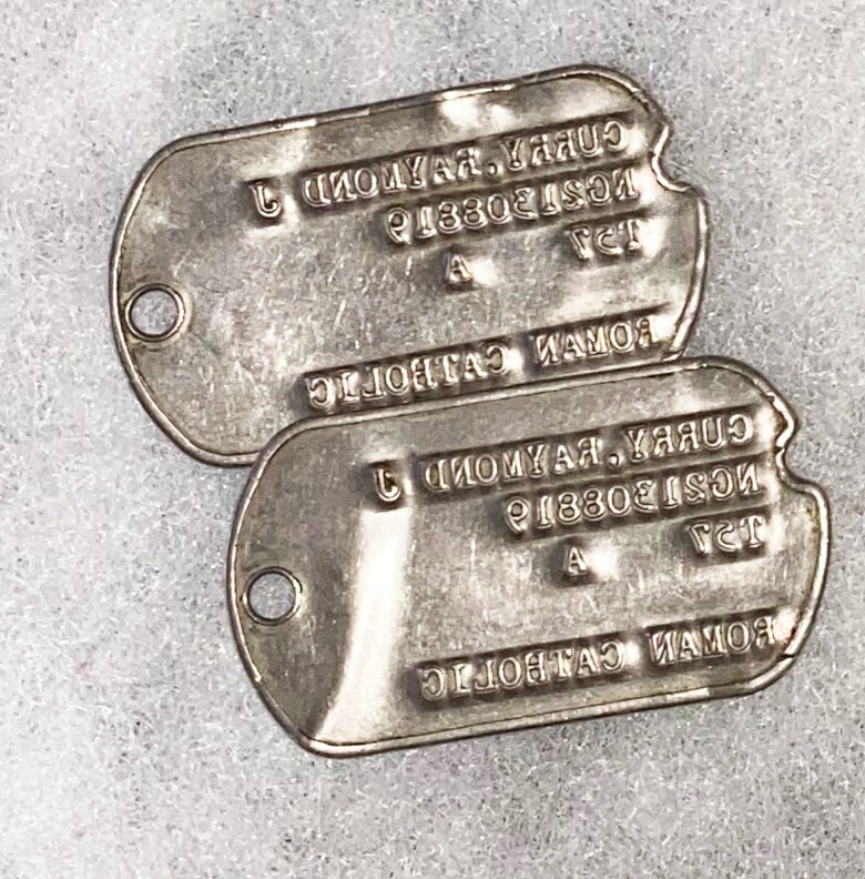 Post-WWII Raymond Curry T-57 Dog Tag Set