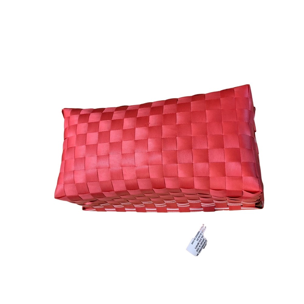 New Home Essentials Plastic Rectangle Basket Red 11x6