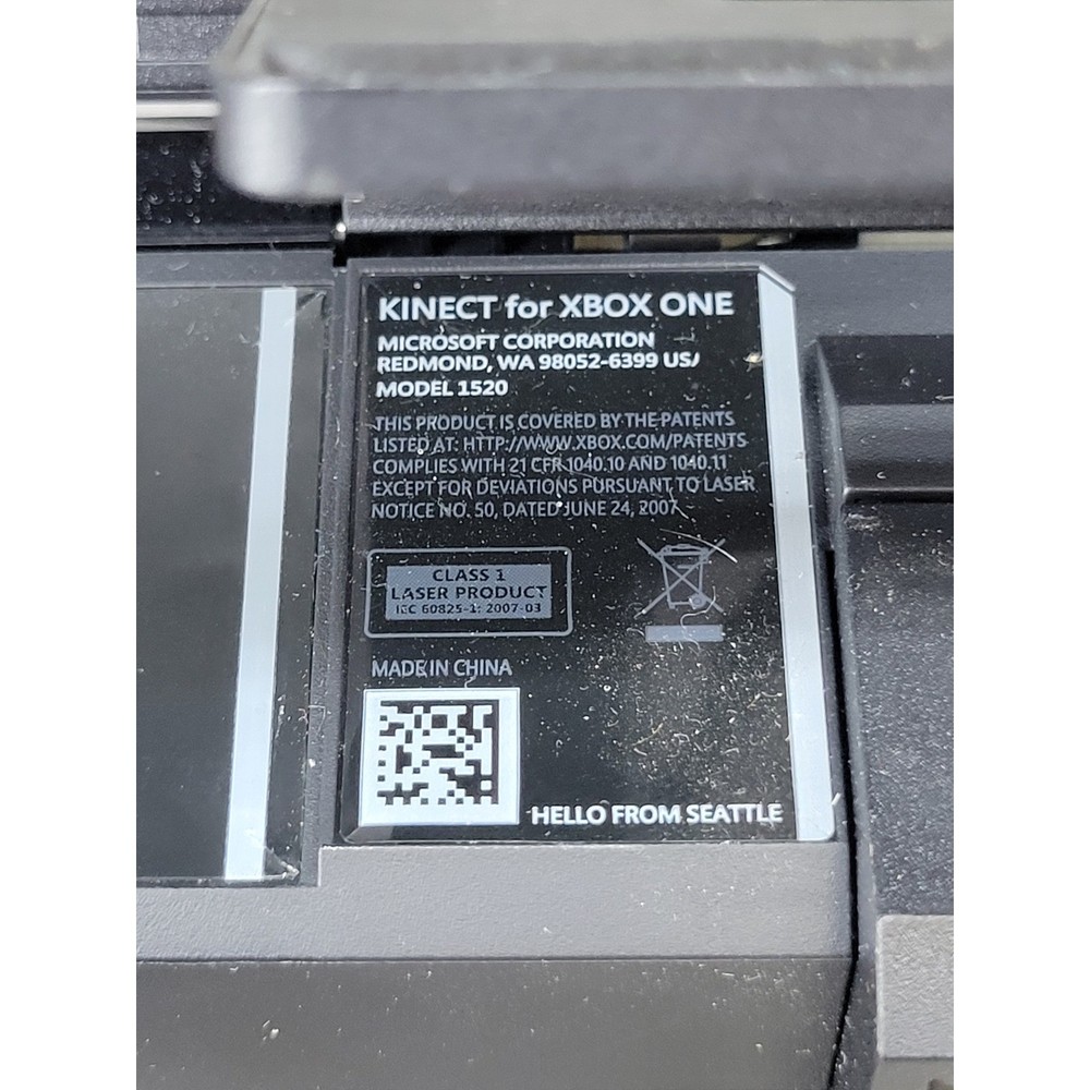 Microsoft Kinect Sensor for Xbox One Model 1520 Black Motion Camera Voice