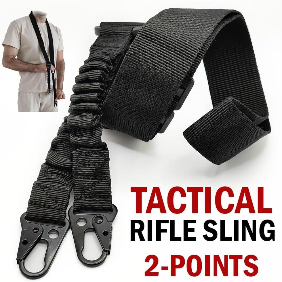 Tactical Rifle Sling 2 Point Gun Shoulder Strap Adjustable Two Points Sling with