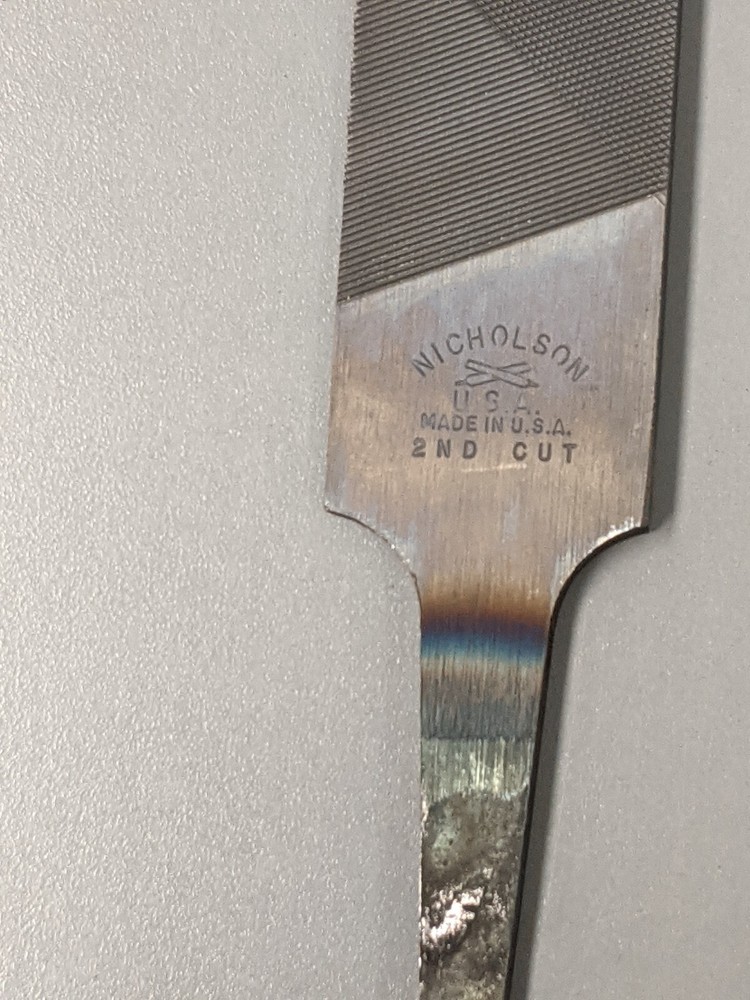 NICHOLSON 10" AMERICAN PATTERN KNIFE SECOND CUT FILE 07023 USA