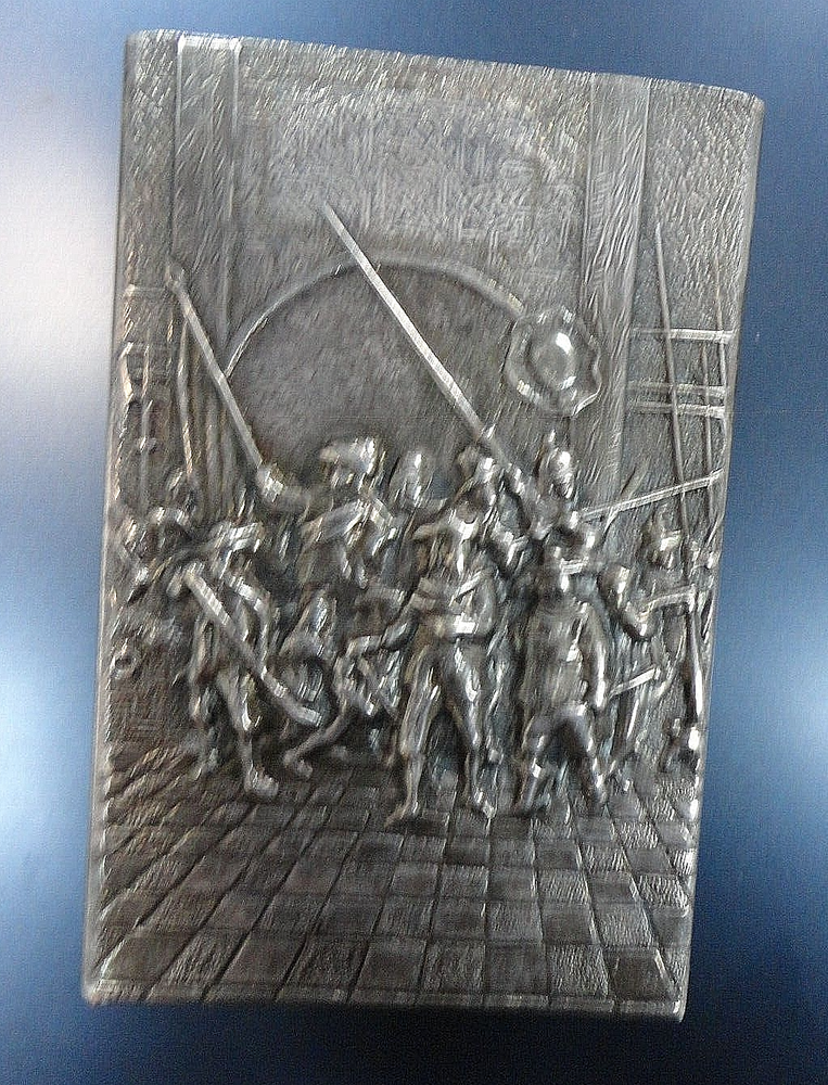 Antique Vintage Silver Cigarette Holder Case Denmark Repousse