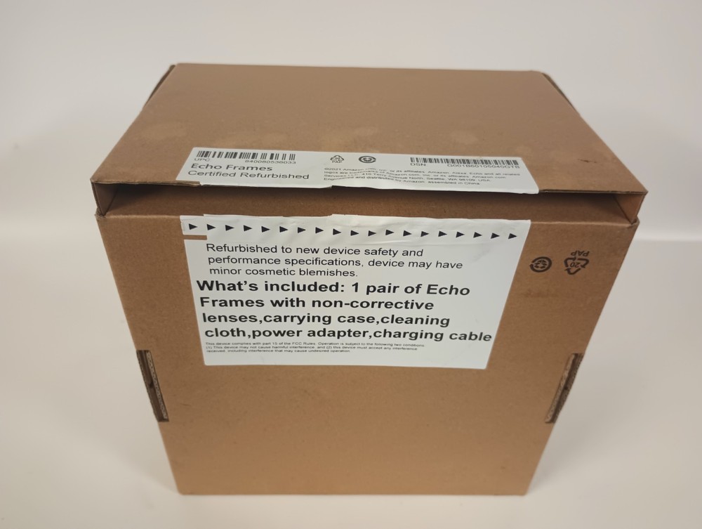 Amazon Echo Frames 2nd Generation Rectangle Smart Glasses Charger