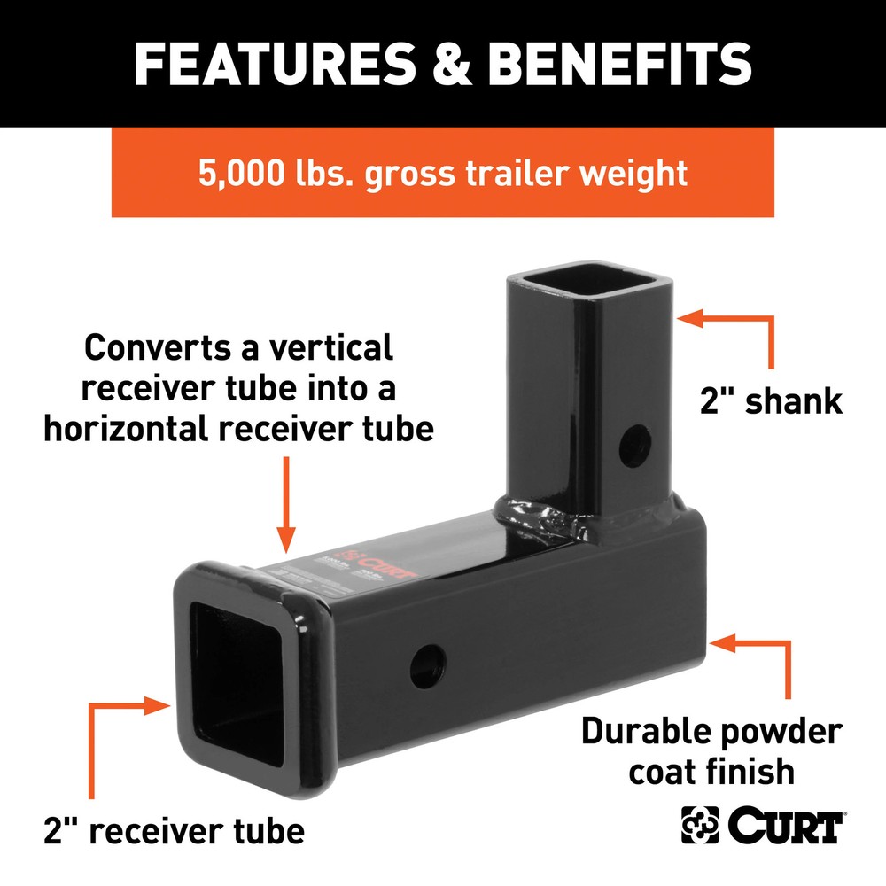 Curt-Manufacturing 45013 2" Vertical Receiver Adaptor