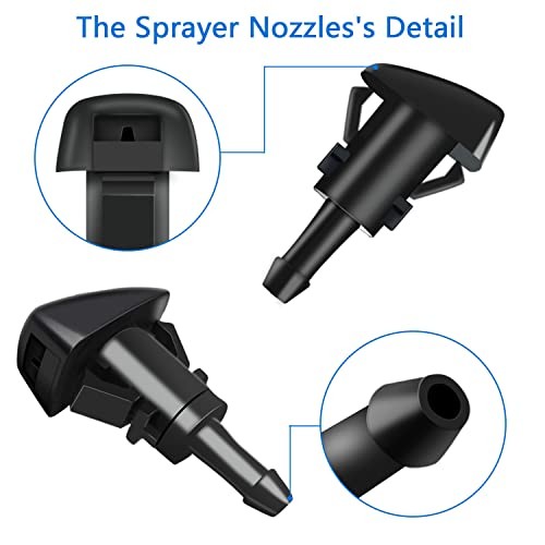 Front Windshield Washer Nozzle Replacement Kit 4 PCS Straight washer nozzles