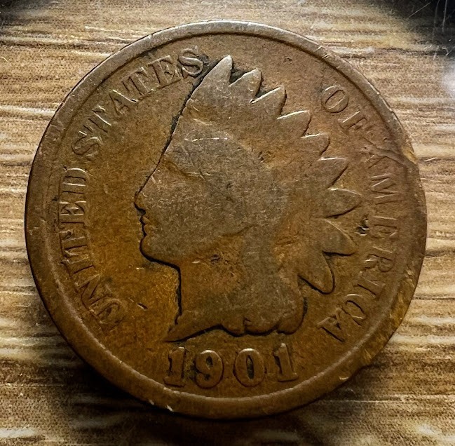 1901 Indian Head Cent - Actual Coin Shown - Free Shipping & Tracking INV#16