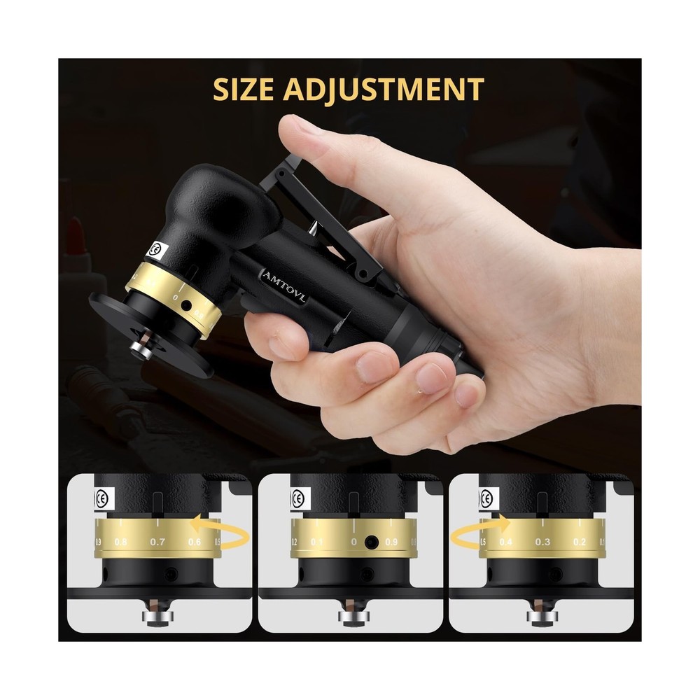 AMTOVL Pneumatic Chamfering Tool - Mini Air Chamfer Tool with 10 C-Angle & 10...