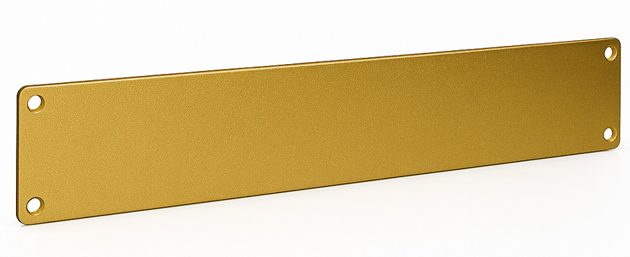 1U Solid Rack Panel – Metallic Gold – 19” Steel Cover