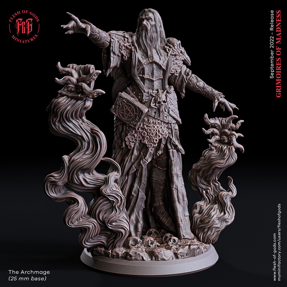 DnD The Archmage Mini 32mm Scale TTRPG