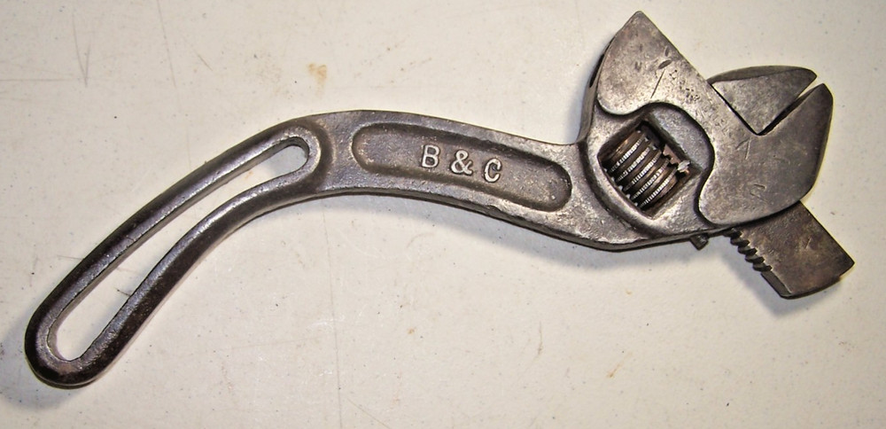 Nut B&C BEMIS & CALL  12" Adjustable S Type Nut Wrench Tool Springfield Mass.