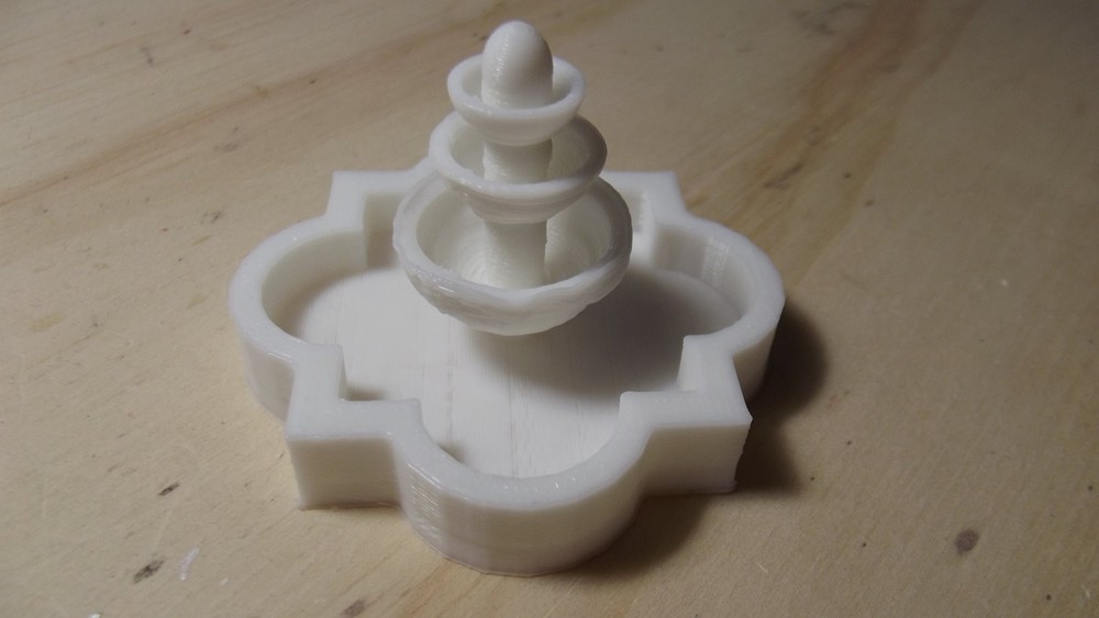 N Scale Large Fountain 3D Printed #1