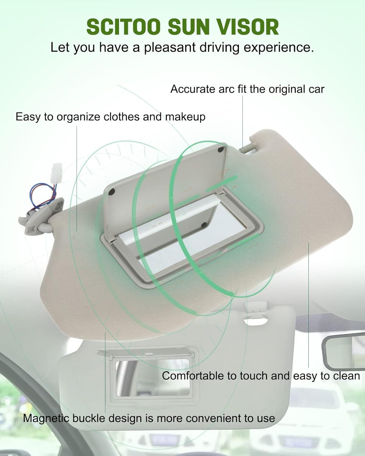 For Nissan Pathfinder 2013-2016 2017 2018 Sun Visor Left SIDE DRIVER 96401-9PB0A