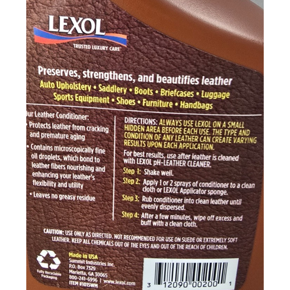Lexol Original Formula Leather Deep Conditioner 16.9 oz Trigger Spray