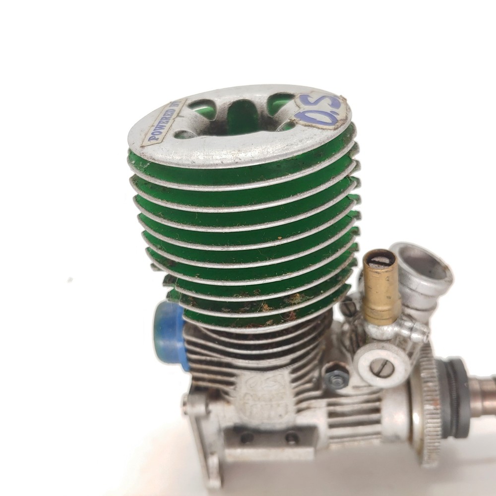 Rare O.S. Max 18TM Nitro RC Engine - Good Compression - Bad Carb