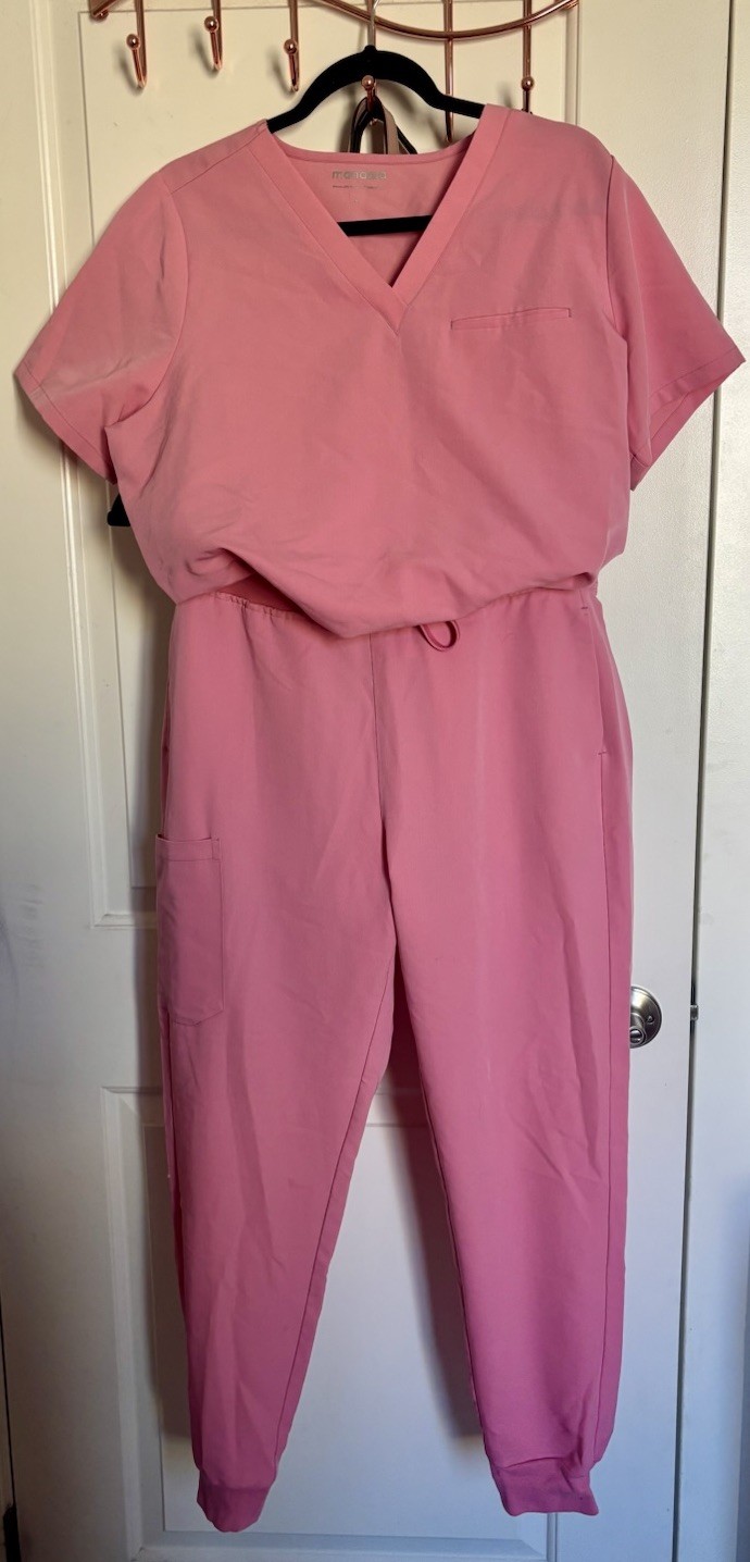 Mandala Scrubs Pink Set, Large Top, Medium Bottoms, Brand New Never Worn