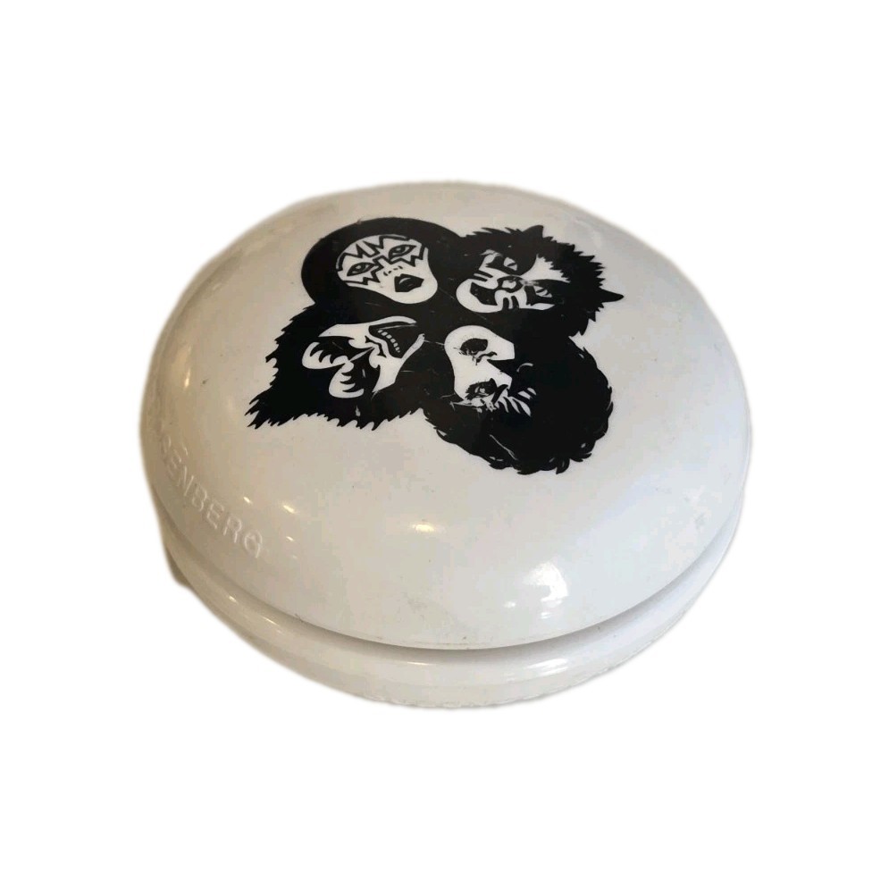 Vtg RARE Kiss Band Memorabilia Elastoform D-4858 Sulzbach Rosenberg White Yo-Yo