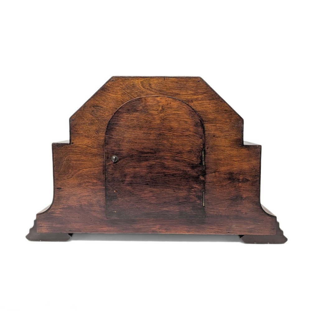Antique Inlaid Quartz Mantel Clock