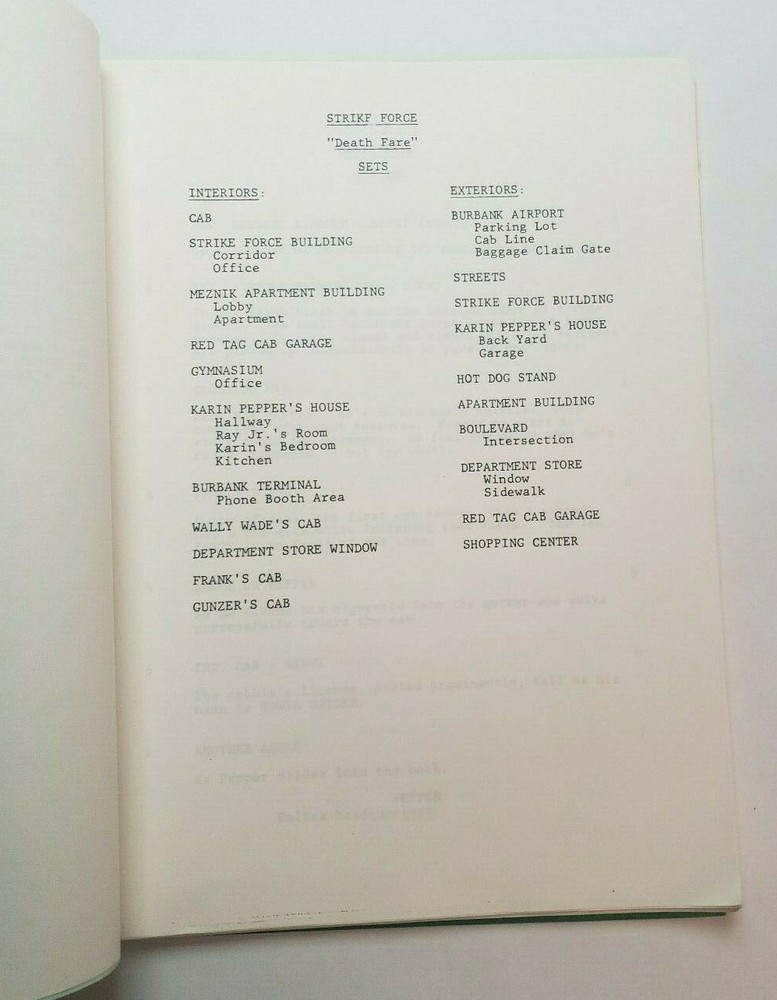STRIKE FORCE / Bill Stratton 1982 Unproduced TV Script Episode, Robert Stack