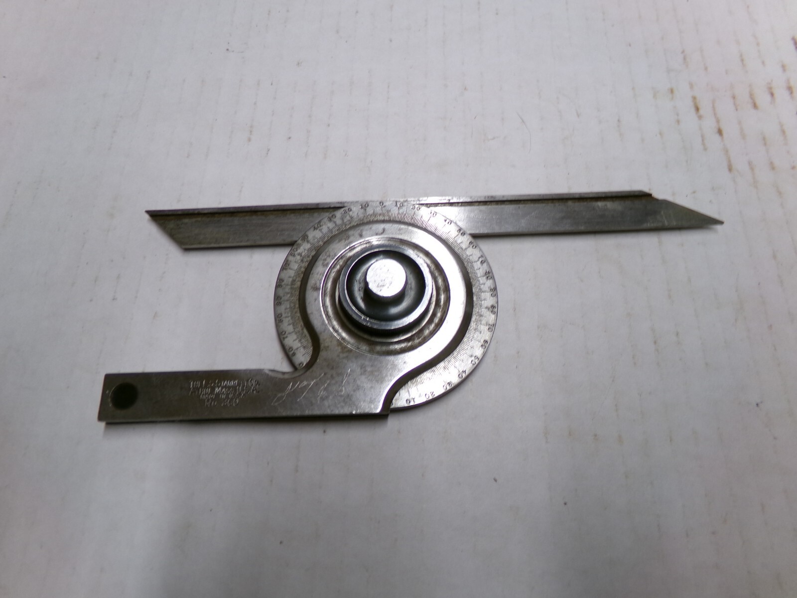 Starrett No 360 Protractor In Wooden Case Incomplete