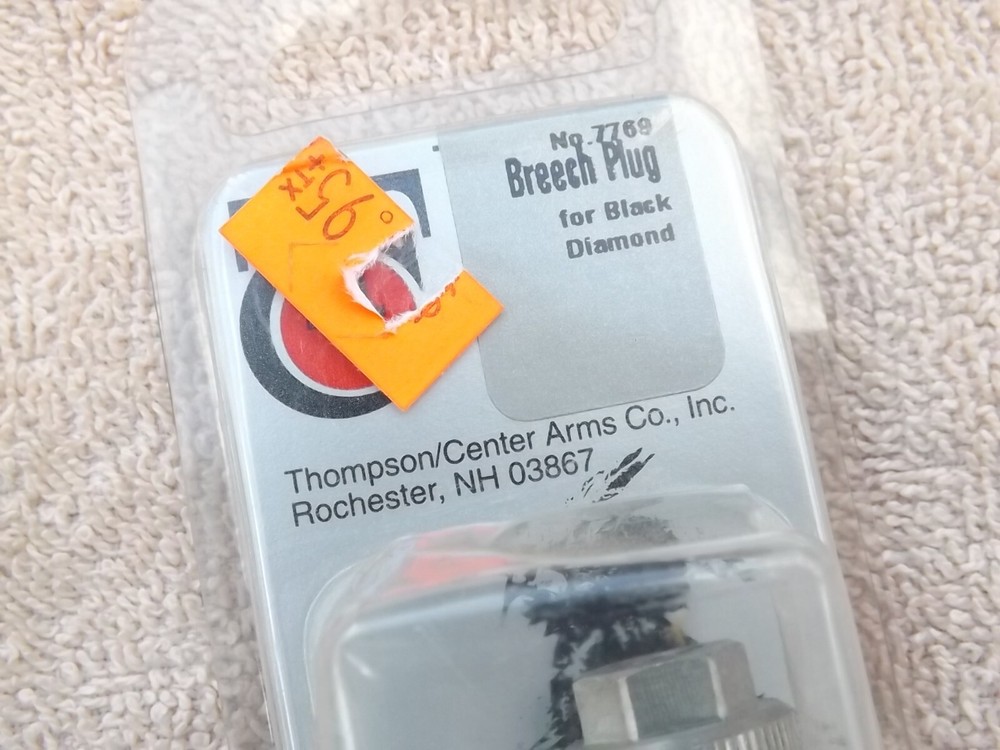 TC THOMPSON CENTER BLACK DIAMOND BREECH PLUG #7769 INLINE RIFLE MUZZLELOADER