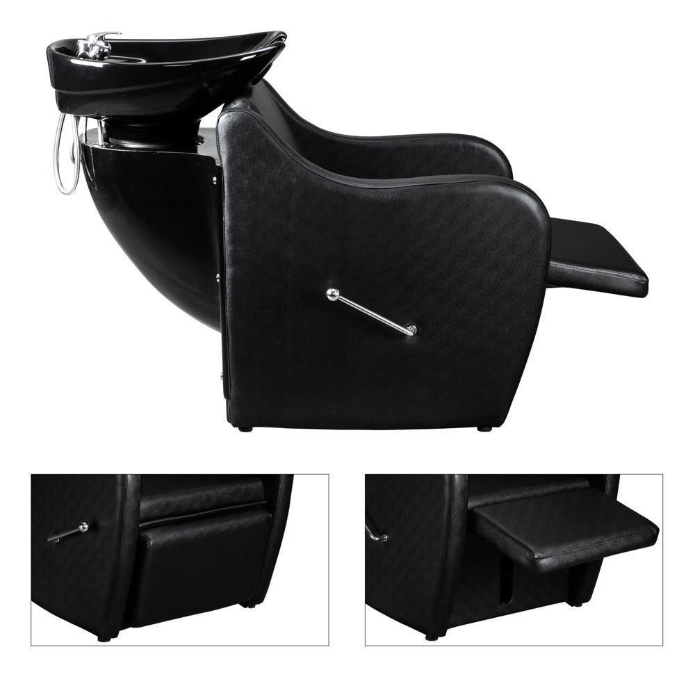 Salon,Barber Backwash Chair Unit Station, Ceramic Shampoo Bowl Washing Deep Sink