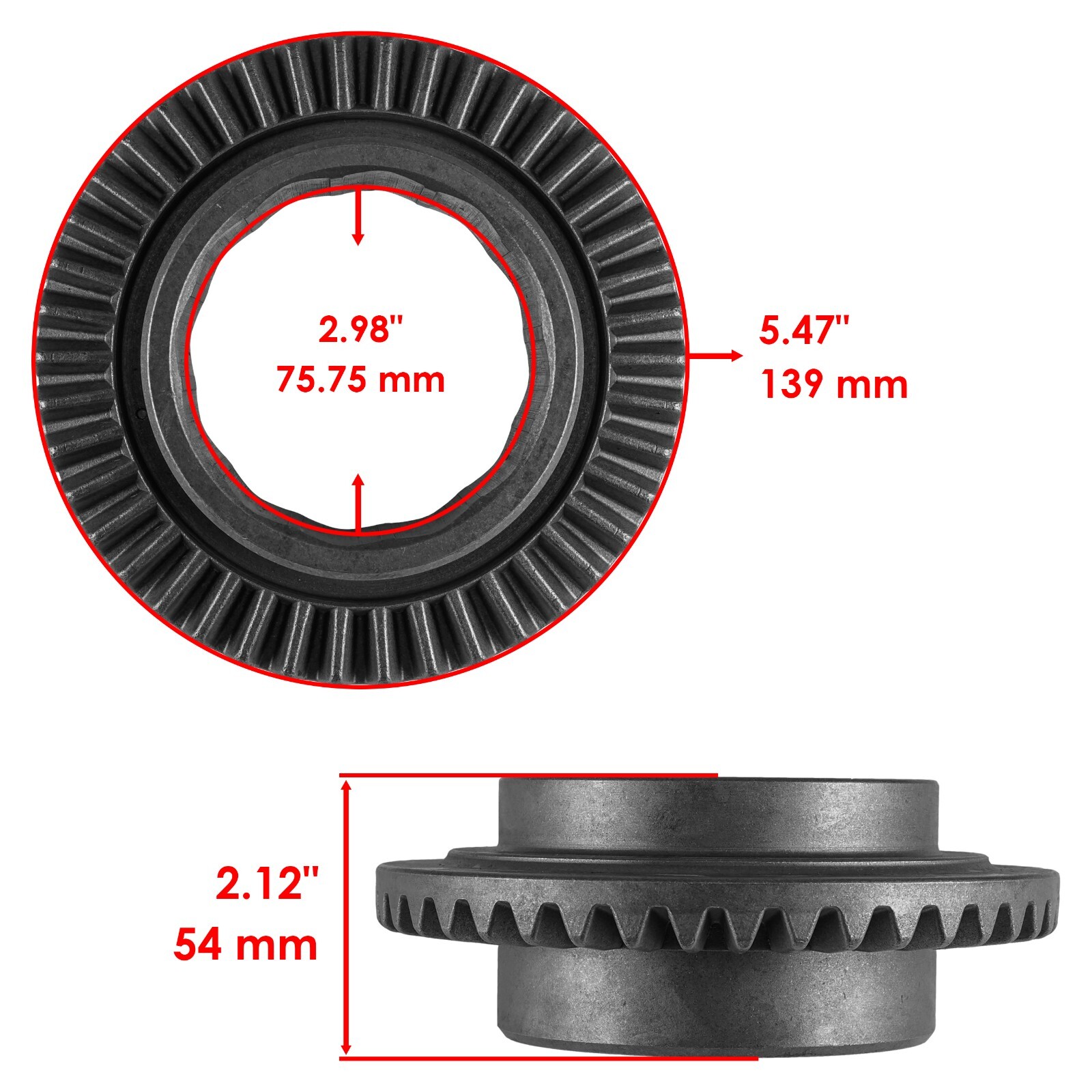 Caltric Front Differential Kit For Polaris Scrambler 1000 2015-2017 1337106