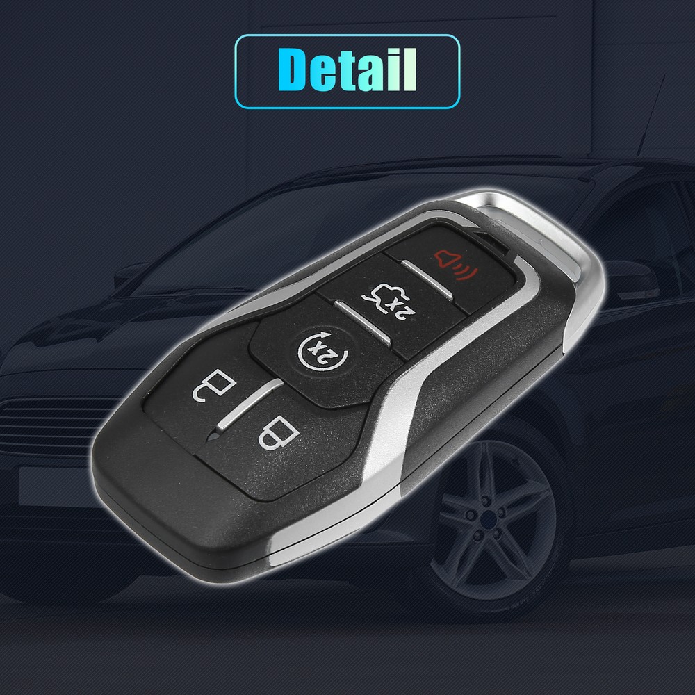 5 Button Smart Key Fob Keyless Entry Remote Key Shell Single Custom for Ford
