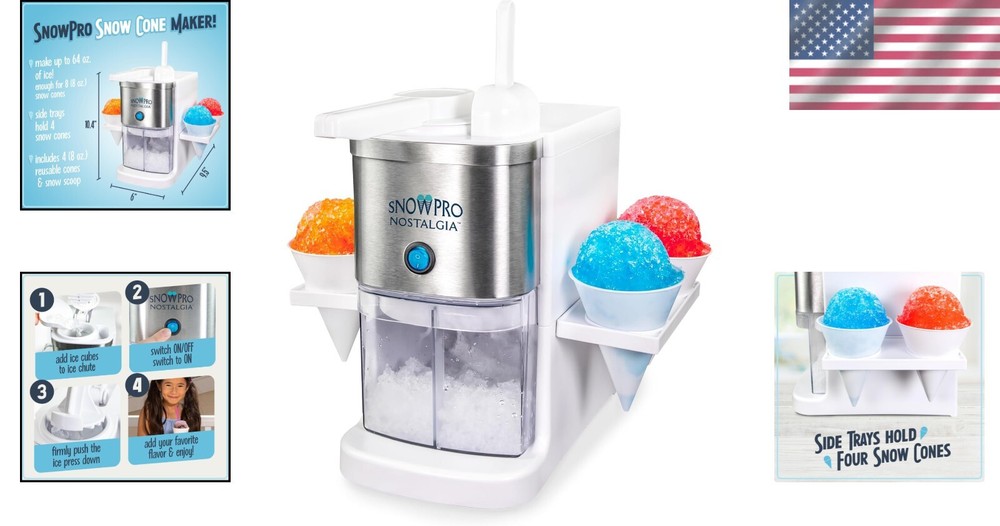 High-Quality Shaved Ice Machine - Create Refreshing Snow Cones Effortlessly
