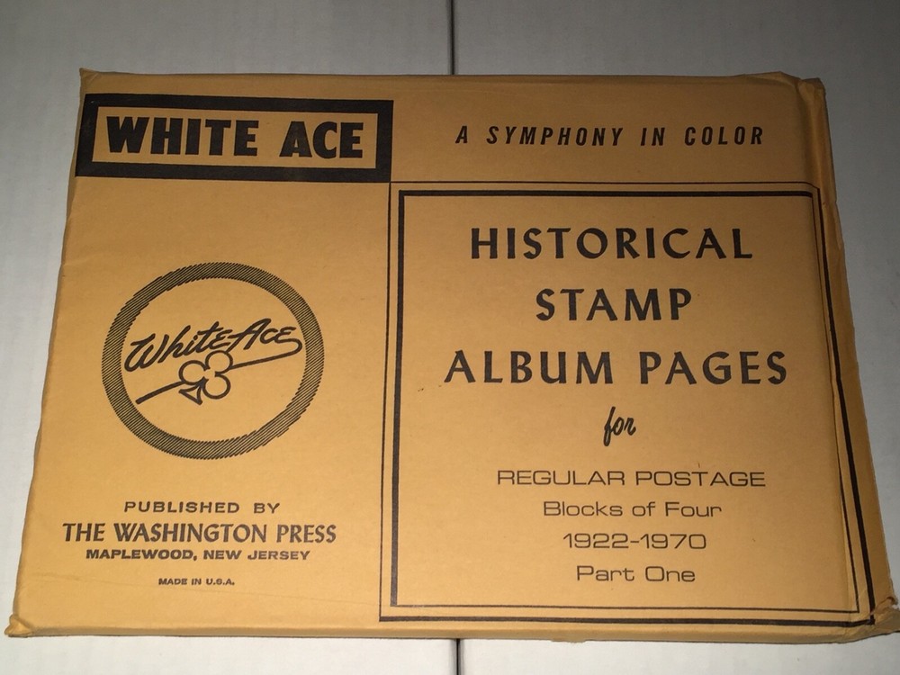New Package White Ace Pages Regular Postage Blocks of 4 1922-1970 Part 11 lb.