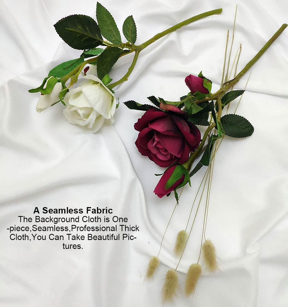 4.9×9.8Ft White Seamless Fabric Backdrop,Thicken, Screen Backdrop,Polyester Mate