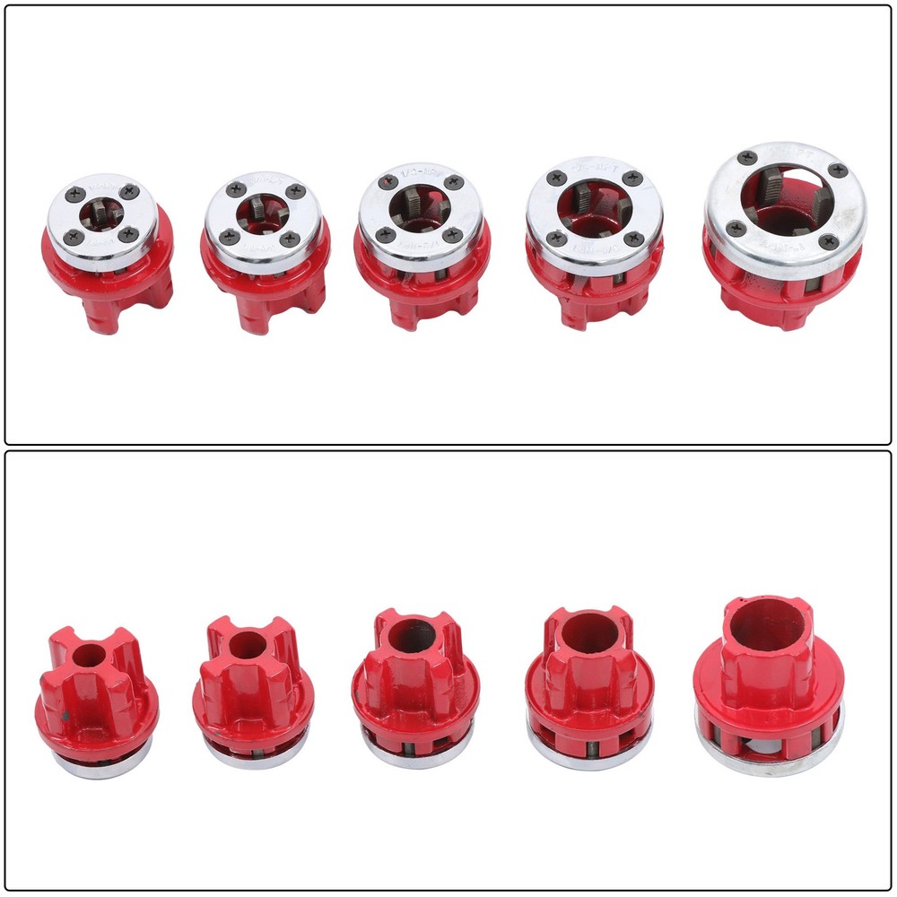 Ratchet Pipe Threader Kit Ratcheting Pipe Threading Tool Set With 6 Dies Set