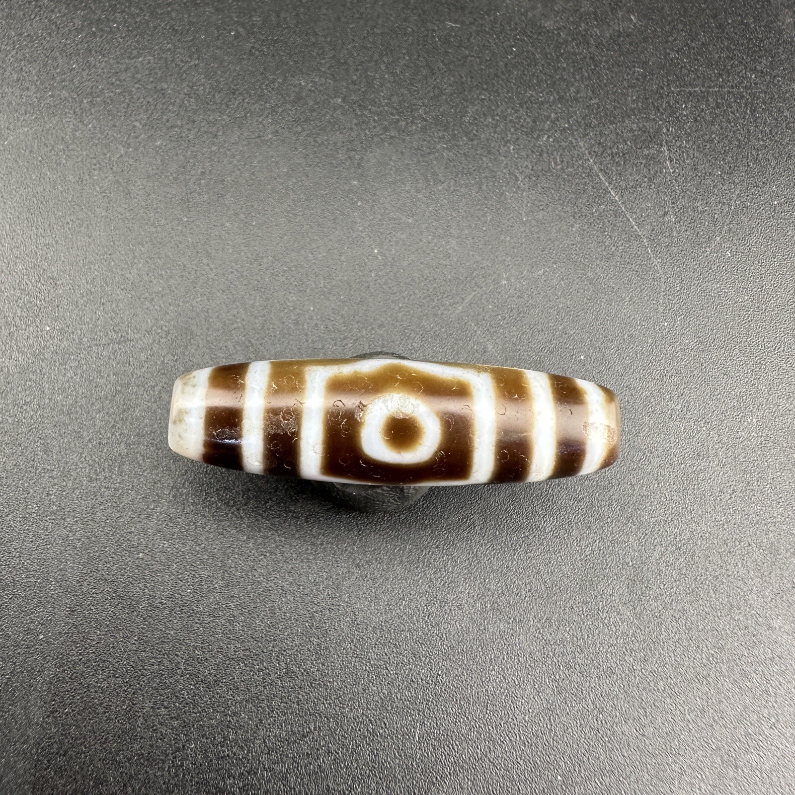 Rare Himalayan Tibetan 3 Eyes Agate Dzi Bead Amulet Rare