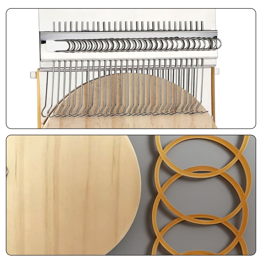 28 Hooks Small Loom Speedweve Type Weave Tool Darning Machine with Wood Discvs