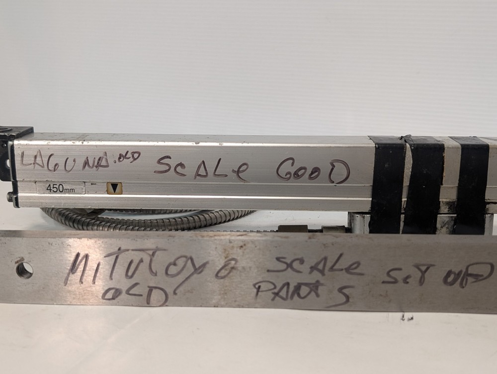 Assorted Mitutoyo linear encoder scale components, sensor cable *FOR PARTS*